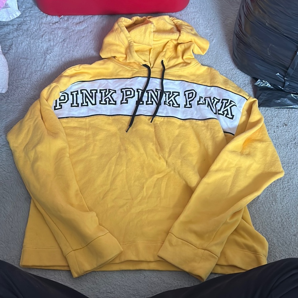 PINK yellow hoodie